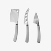 image:imageSwissmar Barcelona 3Piece Cheese Knife Set  Stainless Steel Cheese Cleaver Moist Cheese Knife amp Parmesan Knife with SandBlasted Handles Gift Boxed for Entertaining or Gifting