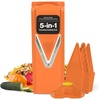 image:imageSwissmar Borner VSlicer Plus Mandoline 5Piece Set  Professional Kitchen Utensil with Adjustable Inserts  Cuts Potatoes Cucumbers Chips amp More  Vegetable Slicer with Safety Holder  Orange