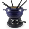 image:imageSwissmar Lucerne Cast Iron Fondue Set 10Piece 2 Liter Red KitchenIndigo Blue