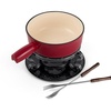 image:imageSwissmar Lugano Cast Iron Cheese Fondue Set 9Piece 2 QT  2 L  Ideal for Melting Cheese Chocolates Caramel amp More  Perfect for Kitchen Collection amp Gift Giving  Matte BlackCherry Red