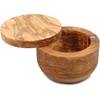 image:imageSwissmar Siena Olive Wood Salt Keeper  Small Container with Magnetic Swivel Lid Single Compartment Countertop Jar for Sugar Spices amp Seasoning Storage Kitchen Cooking Canister 42 oz  124 mlOlive Wood