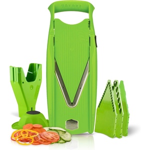 image:imageBorner V Power Vegetable Mandoline Slicer Handheld Food Slicer 10In1 KitGreen