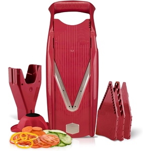 image:imageBorner V Power Vegetable Mandoline Slicer Handheld Food Slicer 10In1 KitRed