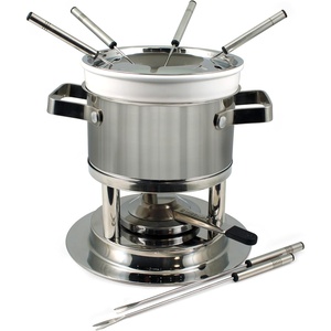 image:imageSwissmar Arosa 11Piece Stainless Steel 3in1 Fondue Set  Ideal for Melting Cheese Chocolate Butter amp More  Perfect for Kitchen Collection amp Wedding Gift Giving  16 Quarts  15 LiterBasel 11Piece Stainless Steel