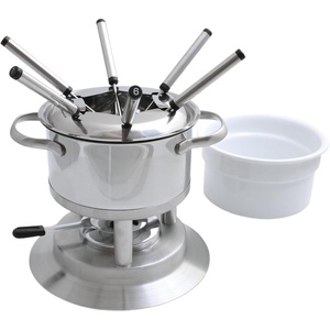 image:imageSwissmar Arosa 11Piece Stainless Steel 3in1 Fondue Set  Ideal for Melting Cheese Chocolate Butter amp More  Perfect for Kitchen Collection amp Wedding Gift Giving  16 Quarts  15 LiterArosa 11Piece Stainless