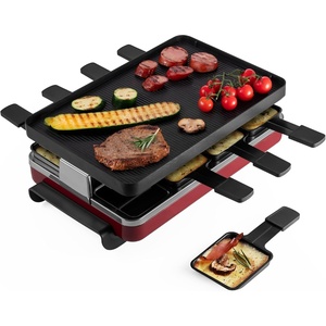 image:imageSwissmar Classic Indoor Electric Raclette Grill Red Cast Iron 8PersonRed