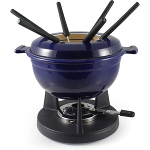 image:imageSwissmar Lucerne Cast Iron Fondue Set 10Piece 2 Liter Red KitchenIndigo Blue