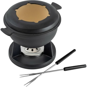 image:imageSwissmar Lucerne Cast Iron Fondue Set 10Piece 2 Liter Red KitchenMatte Black