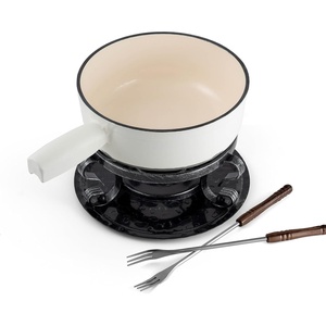 image:imageSwissmar Lugano Cast Iron Cheese Fondue Set 9Piece 2 QT  2 L  Ideal for Melting Cheese Chocolates Caramel amp More  Perfect for Kitchen Collection amp Gift Giving  Matte BlackMatte White