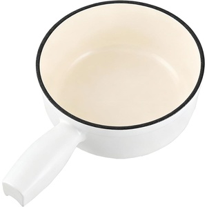 image:imageSwissmar Lugano Cast Iron Fondue Pot Replacement 2 Quart Metallic BlackMatte White