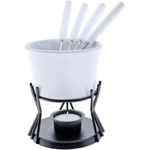 image:imageSwissmar Lugano Small Cast Iron Fondue Pot 13 Liter Cherry Red Color