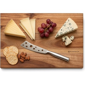 image:imageSwissmar Mini Acacia Cheese Board Set  Compact 2Piece Serving Board with BuiltIn Magnetic Knife Storage  Durable amp WaterResistant  Perfect for Kitchen Collection  11 x 725Large Board and Knife