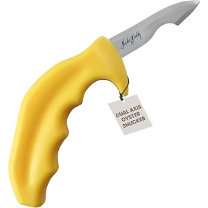 image:imageSwissmar Shucker Paddy Original Oyster Shucking Knife  Ergonomic Dual Axis Oyster Shucker Tool with 3  76 CM Stainless Steel Blade  Perfect for kitchen Collections  NonSlip Handle BlackMalpeque  Yellow