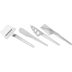 image:imageSwissmar SlimLine Cheese amp Charcuterie Spreader Stainless Steel  Ideal Kitchen Tool for Soft Cheeses Butter Cream Cheese on Bread Crackers amp More 65 InchesFour Piece SlimLine Stainless Steel Cheese
