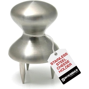 image:imageSwissmar Stainless Steel Cheese Holder  3Prongs Hold Cheese in Place  Perfect for Serving and Skewers  Cheese Button Clinchers  Silver