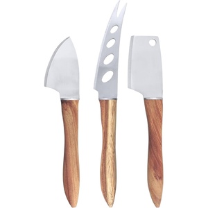 image:imageSwissmar Timber 3Piece Cheese Knife Set for Charcuterie Board  Elegant Utensils for Slicing Soft amp Hard Cheeses  Stainless Steel Blades with Walnut Handles  Perfect for Kitchen CollectionNatural